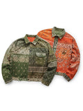 KAPITAL Nel Reversible Bandana Print 1ST Jacket - Khaki × Orange
