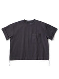 KAPITAL 16/- Dense Jersey ARMY Beach Pack T-Shirt - Sumi Black