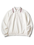 KAPITAL Kanoko Wrangler-Collar Retro Long-Sleeve Polo - White