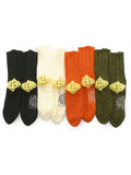 KAPITAL 56-Needle MA-1 Rainbowy Happy Heel Socks - 5
