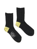 KAPITAL 56-Needle MA-1 Rainbowy Happy Heel Socks - BLK