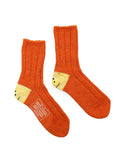 KAPITAL 56-Needle MA-1 Rainbowy Happy Heel Socks - ORG