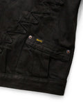 KAPITAL 11.5oz Black×Black Denim Thunderbird Jacket - Detail 5