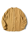 KAPITAL Gauze Linen Herringbone Stand Penny Shirt - Gold