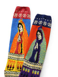KAPITAL 96-Needle Maria Pattern Short Socks - 7