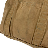 Kapital Duffle Zip Compartent Canvas Tote Bag Brown