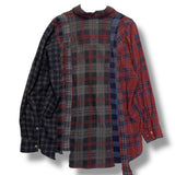 [M] Needles Rebuild Wide 7 Cut Flannel Shirt