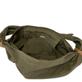 KAPITAL #6 COTTON CANVAS BIG SNUFKIN BAG OLIVE