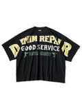 KAPITAL 18.5 HUGE-T DENIM REPAIR - Black
