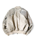 KAPITAL MA-1 Nylon × Crack Leather Sham Bomber Jacket - Detail 1