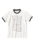 KAPITAL 20/- Jersey Ringer T-Shirt (BORO Elegy Print) - Natural