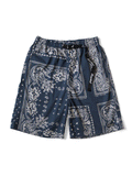 KAPITAL Coma Barberry Rat Brand Bandana Patchwork Easy Short Pants - Navy