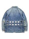 KAPITAL 11.5oz Denim Windowpane CACTUS Coverall - Detail 2
