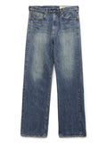 KAPITAL 13.5oz Zimbabwe Denim 5P Monkey TH Pants (Zip) - Processed (Indigo)
