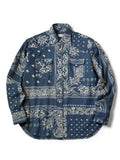 KAPITAL Viyella Bandana Pattern Husky Western Shirt - Navy