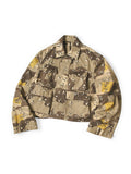 KAPITAL Cotton Herringbone PECKISH Choco-Chip Camo Army Jacket Short - Front
