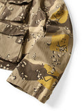 KAPITAL Cotton Herringbone PECKISH Choco-Chip Camo Army Jacket Short - Detail 4