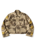 KAPITAL Cotton Herringbone PECKISH Choco-Chip Camo Army Jacket (Short) - Beige (Camo)