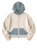 KAPITAL TOP Loop-Back 2-Tone Zip-Up GYM Parka - Detail 1