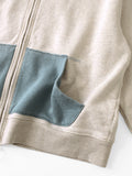 KAPITAL TOP Loop-Back 2-Tone Zip-Up GYM Parka - Detail 7