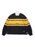 KAPITAL 16/- Panel Border Jersey BIG Rugby Shirt - Black