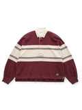 KAPITAL 16/- Panel Border Jersey BIG Rugby Shirt - Crimson