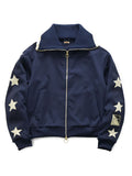 KAPITAL Smooth Jersey Sailor Track Jacket - Navy×Ecru