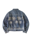 KAPITAL 12oz Palm Tree Jacquard Denim 1ST Jacket - Detail 1