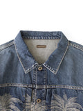 KAPITAL 12oz Palm Tree Jacquard Denim 1ST Jacket - Detail 2
