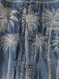 KAPITAL 12oz Palm Tree Jacquard Denim 1ST Jacket - Detail 3