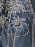 KAPITAL 12oz Palm Tree Jacquard Denim 1ST Jacket - Detail 4