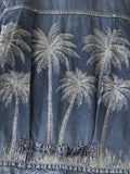 KAPITAL 12oz Palm Tree Jacquard Denim 1ST Jacket - Detail 6