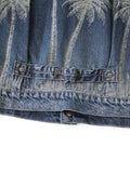 KAPITAL 12oz Palm Tree Jacquard Denim 1ST Jacket - Detail 7
