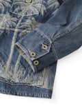KAPITAL 12oz Palm Tree Jacquard Denim CACTUS Coverall - Detail 6
