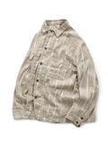 KAPITAL Linen Glitter Fillies Stripe CACTUS Coverall - Front