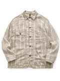 KAPITAL Linen Glitter Fillies Stripe CACTUS Coverall - Fat Stripe