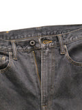 KAPITAL 14oz Black Denim 5P Monkey TH Zip - Detail 3