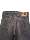 KAPITAL 14oz Black Denim 5P Monkey TH Zip - Detail 6