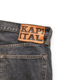 KAPITAL 14oz Black Denim 5P Monkey TH Zip - Detail 7