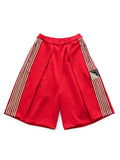 KAPITAL Smooth Jersey Beibei Track Shorts Banner Stripe - Red