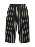 KAPITAL Linen Fillies Stripe Easy Beach GO Pants - Black