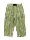 KAPITAL Linen Fillies Stripe Easy Beach GO Pants - Khaki