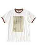 KAPITAL 20/- Jersey Ringer T-Shirt (Gull Foot Print) - White