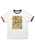 KAPITAL 20/- Ringer T-Shirt (Camo Little Bear & Harmony Print) - White