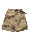KAPITAL Cotton Herringbone PECKISH Choco-Chip Camo Easy Short Pants - Beige