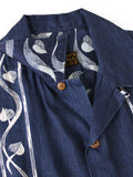 KAPITAL French Cross Linen Discharge Okra Shirt - Detail 3