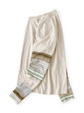 KAPITAL TOP Jersey Hippie Long T Border Patchwork - Front
