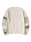 KAPITAL TOP Jersey Hippie Long T Border Patchwork - Detail 1