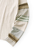KAPITAL TOP Jersey Hippie Long T Border Patchwork - Detail 3