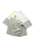 KAPITAL Panel Border Jersey BOX-T PECKISH RAINBOWY - Front